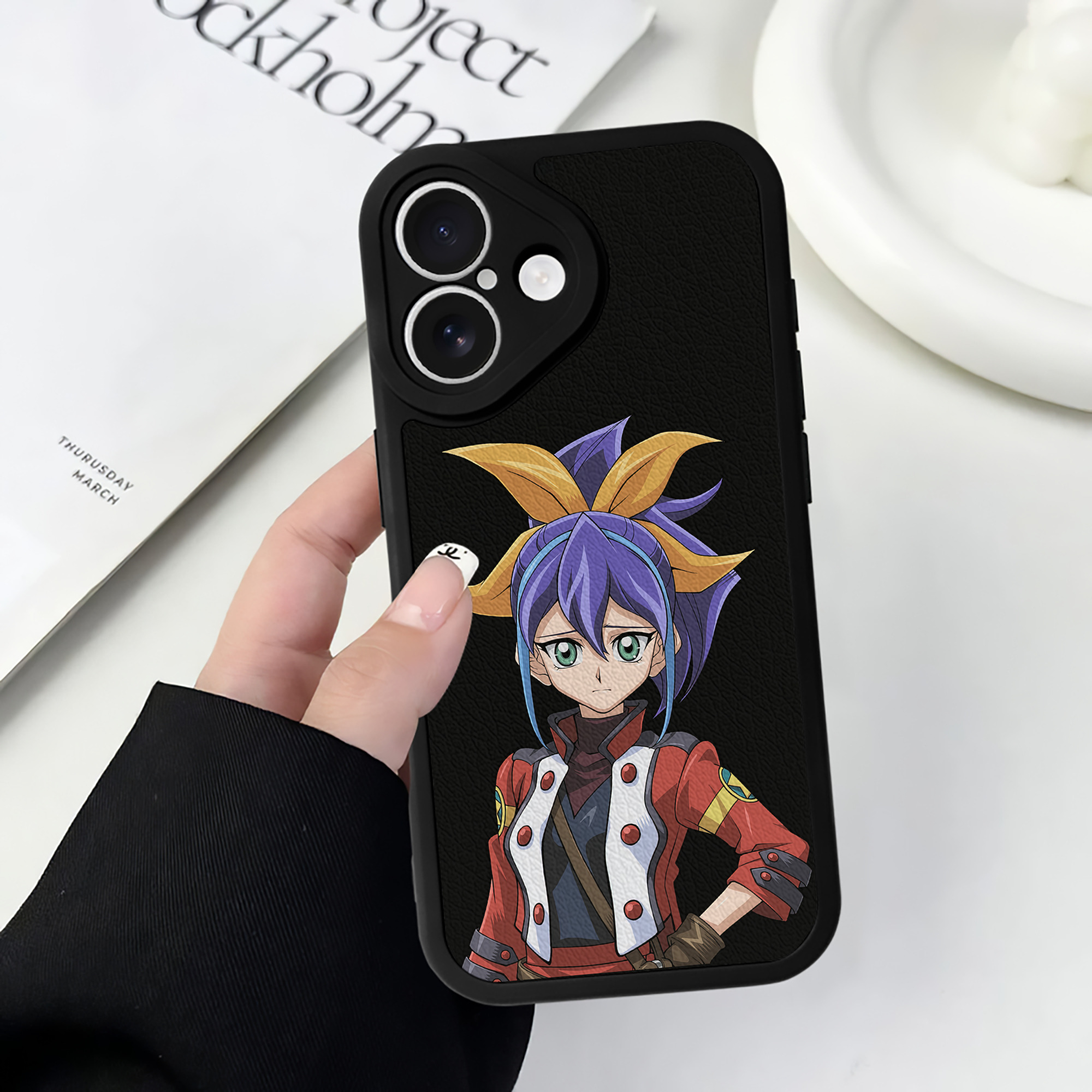遊☆戯☆王 Yu-Gi-Oh! 【iPhone 16シリーズ対応】シリコンスマホケース（レザー調） 材質：シリコン